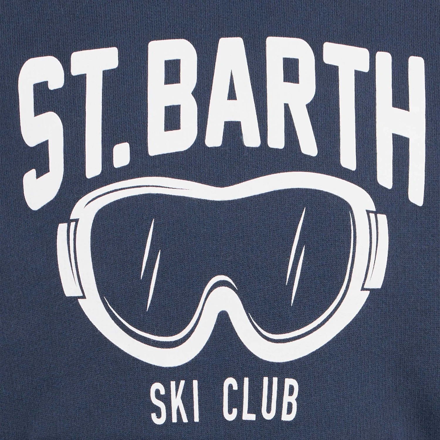 MC2 Saint Barth Boy Blue Hoodie With St. Barth Ski Club Print 5 MC2 Saint Barth Boy Blue Hoodie With St. Barth Ski Club Print - Image 3