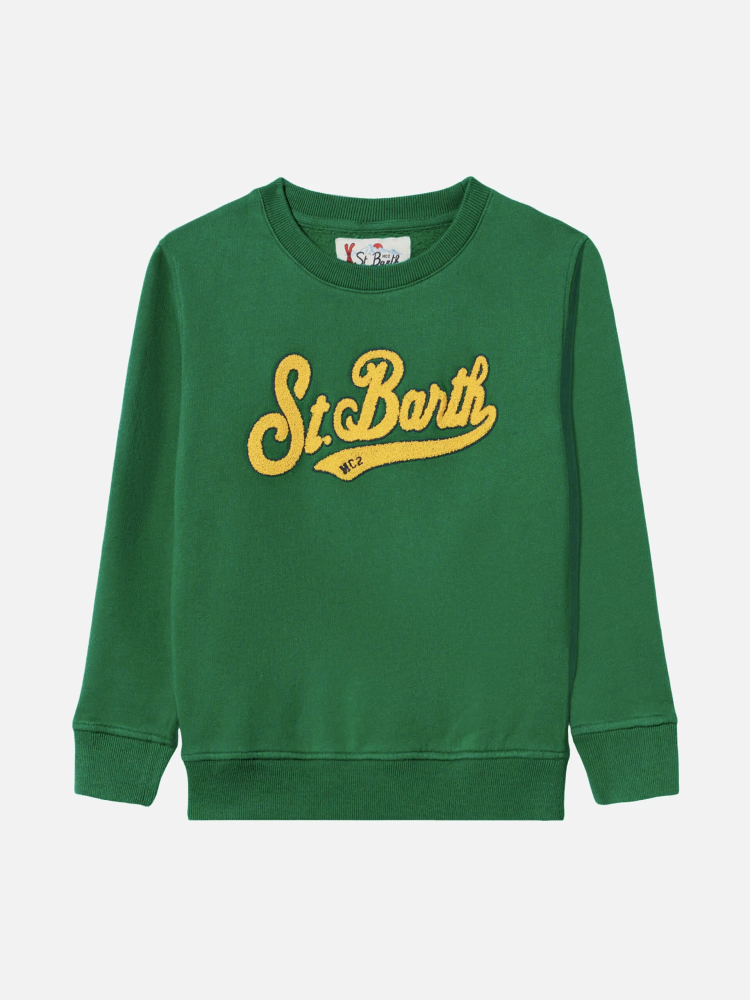 MC2 Saint Barth Boy Green Sweatshirt With Terry Logo 3 MC2 Saint Barth Boy Green Sweatshirt With Terry Logo