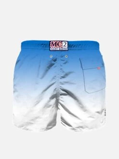 Boy Swim Shorts With Bluette And White Gradient Print -MC2 Saint Barth Shop boy swimshort gradient 02