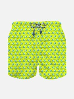 Jelly Fish Print Boy Light Fabric Swim Shorts