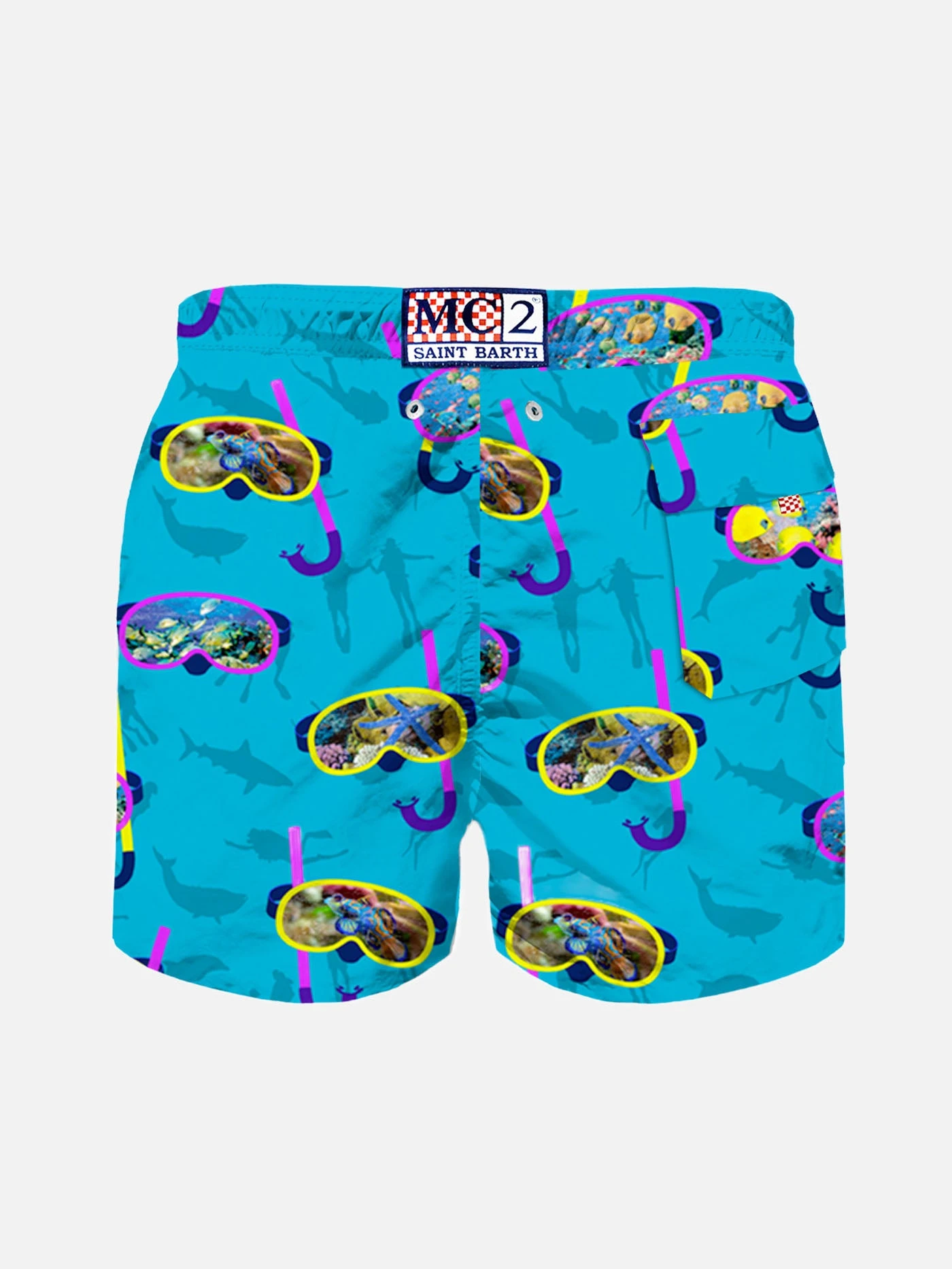 Boy Classic Swim Shorts With Diver Mask Print 4 Boy Classic Swim Shorts With Diver Mask Print - Image 2