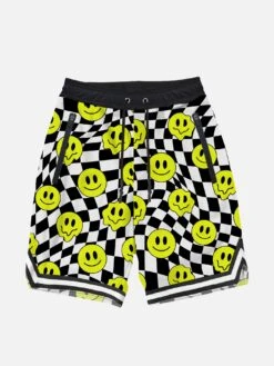MC2 Saint Barth Boy Long Swim Shorts With Groovy Smile Pattern