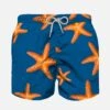Starfishes Print Boy Swimshorts -MC2 Saint Barth Shop boy swimshorts starfishes blue 01