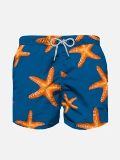 Starfishes Print Boy Swimshorts