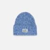 MC2 Saint Barth Kid White And Bluette Mouliné Beanie With Saint Barth Embroidery -MC2 Saint Barth Shop boy white and bluette mouline beanie with st barth embroidery