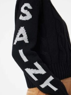 MC2 Saint Barth Woman Crewneck Braided Sweater With Saint Barth Lurex Print 9 MC2 Saint Barth Woman Crewneck Braided Sweater With Saint Barth Lurex Print -MC2 Saint Barth Shop braided sweater woman black 3