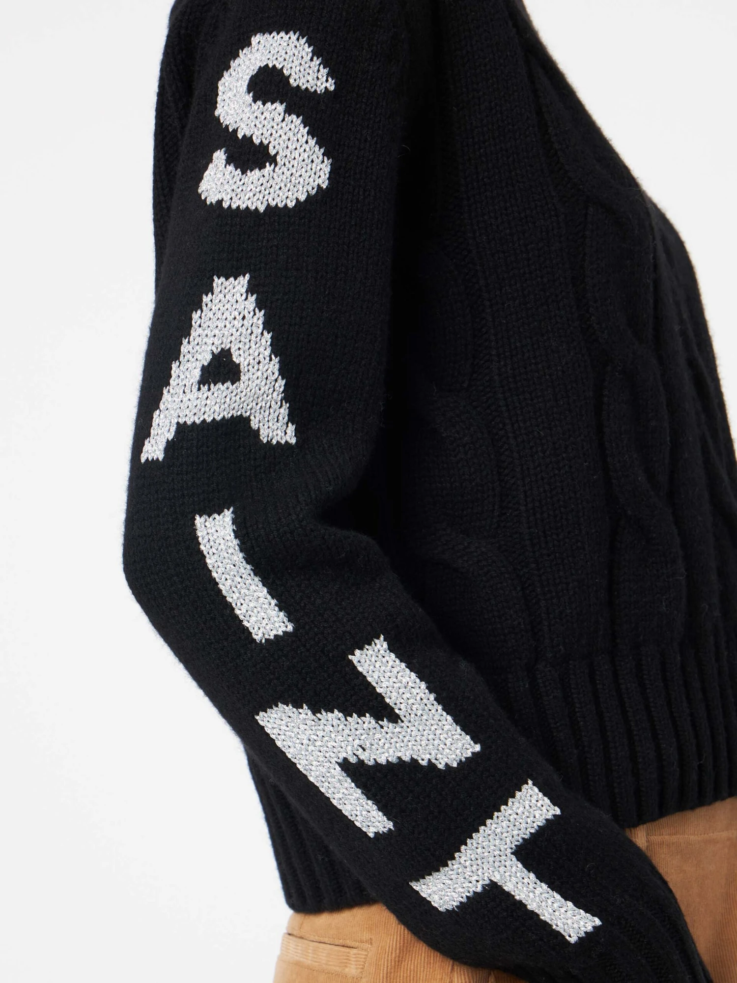 MC2 Saint Barth Woman Crewneck Braided Sweater With Saint Barth Lurex Print 5 MC2 Saint Barth Woman Crewneck Braided Sweater With Saint Barth Lurex Print - Image 3