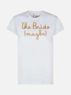MC2 Saint Barth Woman Cotton T-shirt With The Bride (maybe) Embroidered -MC2 Saint Barth Shop bride maybe embroidery tshirt 4