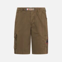 Man Brown Cargo Bermuda With Pockets -MC2 Saint Barth Shop brown cotton bermuda man 4