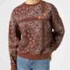 MC2 Saint Barth Woman Fleece Sweatshirt With Bandanna Print -MC2 Saint Barth Shop brown woman embroidery sweatshirt 1