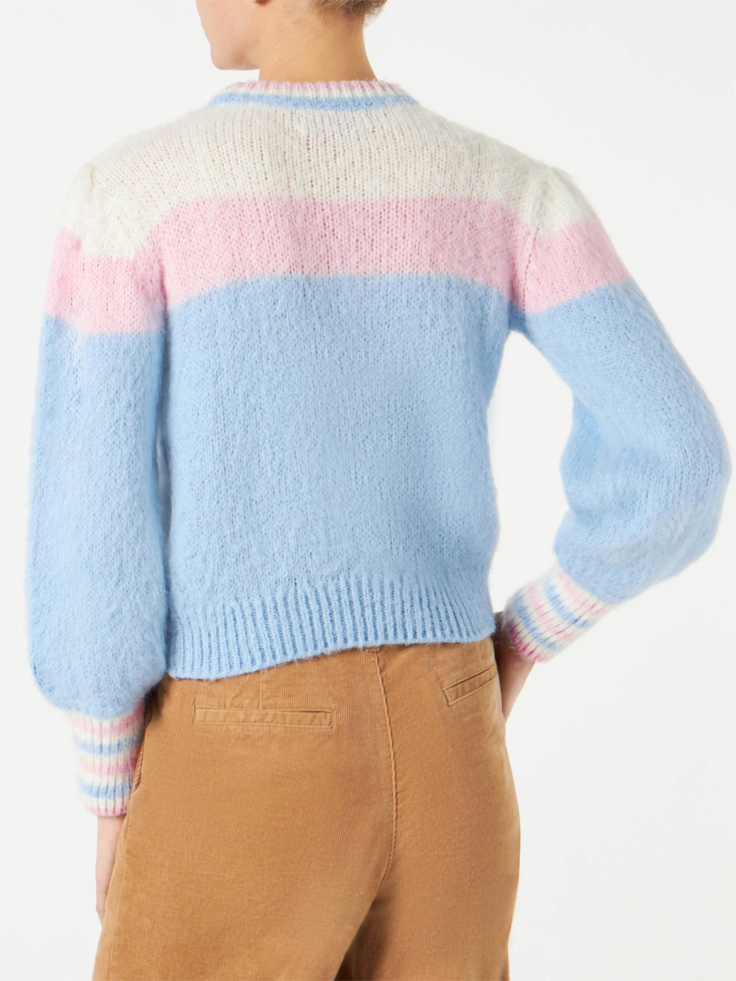 Brushed Knit Sweater With Puff Sleeves And St. Barth Embroidery 5 Brushed Knit Sweater With Puff Sleeves And St. Barth Embroidery - Image 3