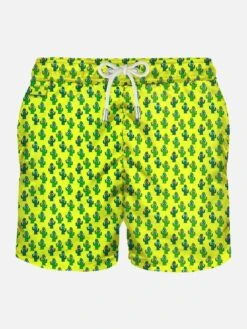 Light Fabric Man Swim Shorts Cactus Print