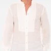 Off White Embroidered Man Linen Shirt -MC2 Saint Barth Shop camicia di lino white 1