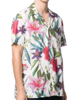 Tropical Print Man Shirt -MC2 Saint Barth Shop camicia floreale