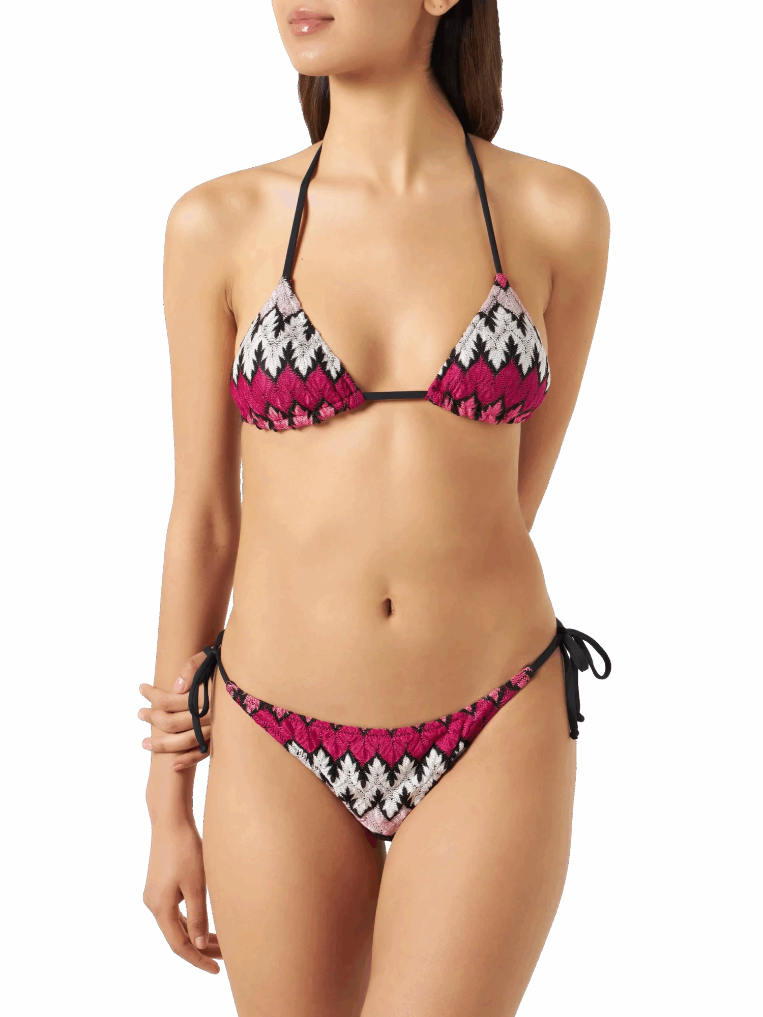 Woman Chevron Knitted Triangle Bikini 4 Woman Chevron Knitted Triangle Bikini - Image 2
