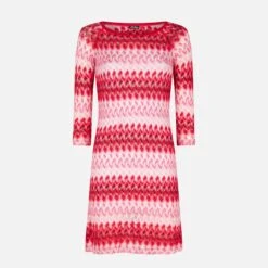 Multicolor Red Knitted Mini Dress 7 Multicolor Red Knitted Mini Dress -MC2 Saint Barth Shop chevron dress short woman 4