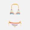 MC2 Saint Barth Girl Triangle Bikini With Multicolor Pattern -MC2 Saint Barth Shop chevron triangle girl bikini 1 1