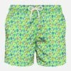 Light Fabric Man Swim Shorts Roosters Print