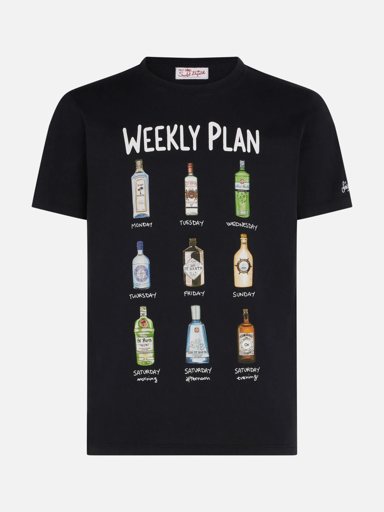 MC2 Saint Barth Man Cotton Vintage Treatment T-shirt With Cocktails Print 6 MC2 Saint Barth Man Cotton Vintage Treatment T-shirt With Cocktails Print - Image 4