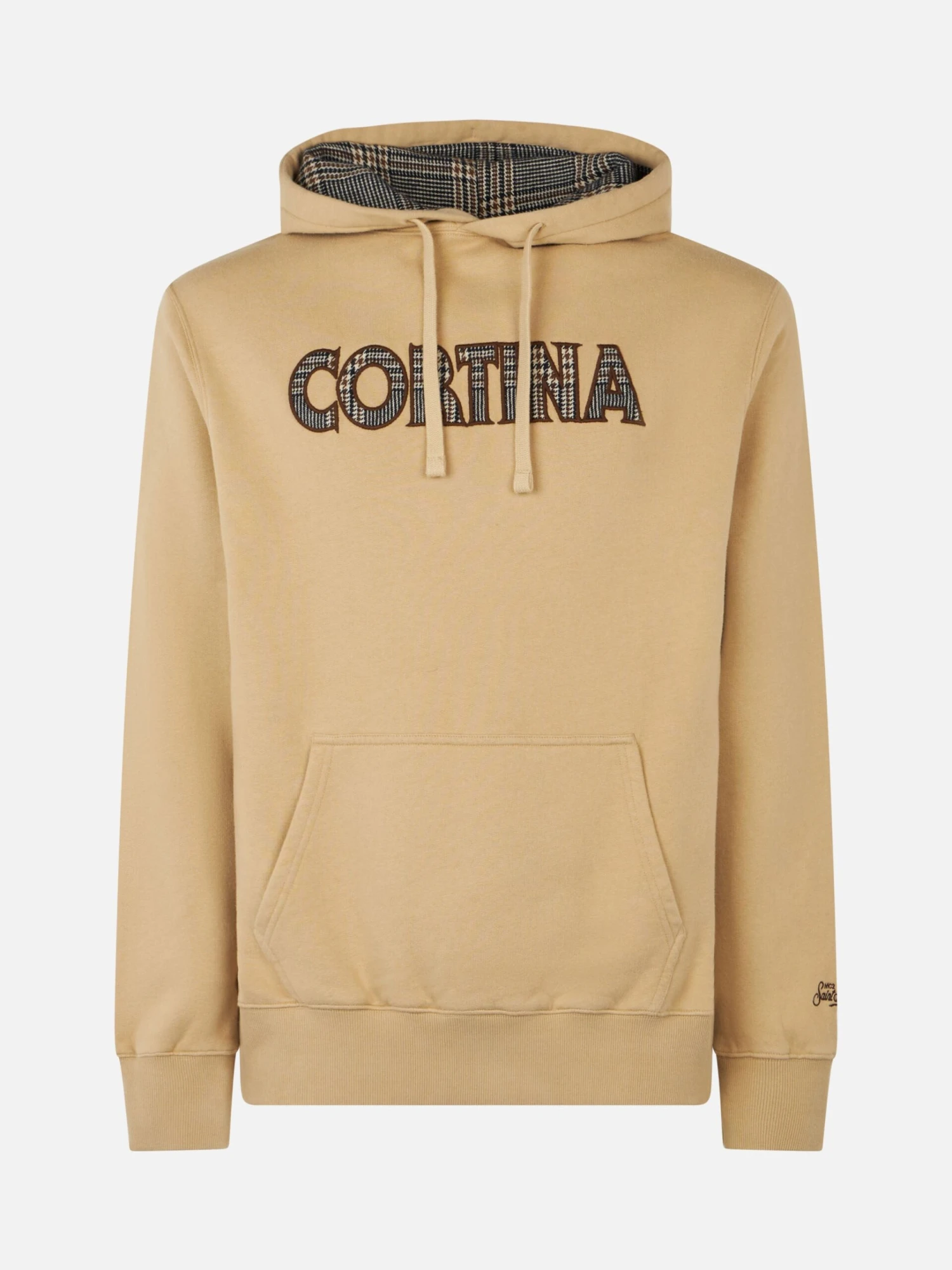 MC2 Saint Barth Man Beige Hoodie With Cortina Patch 6 MC2 Saint Barth Man Beige Hoodie With Cortina Patch - Image 4