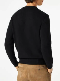 Black Man Sweater Cortina Pirates Fluo Embroidery -MC2 Saint Barth Shop cortina sweater embroidery cortina 2