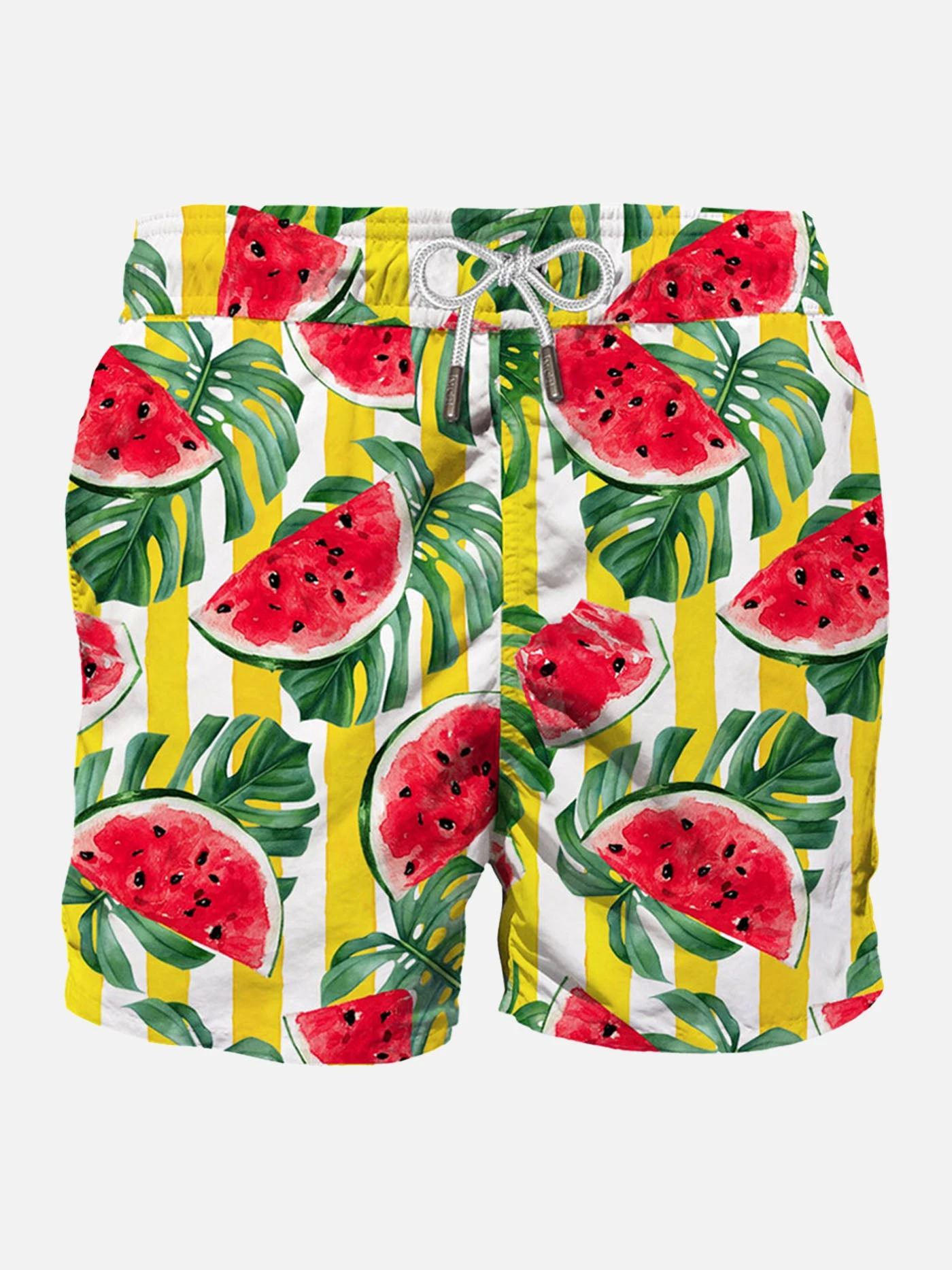 Mid-length Swim Shorts With Watermelon Print 3 Mid-length Swim Shorts With Watermelon Print