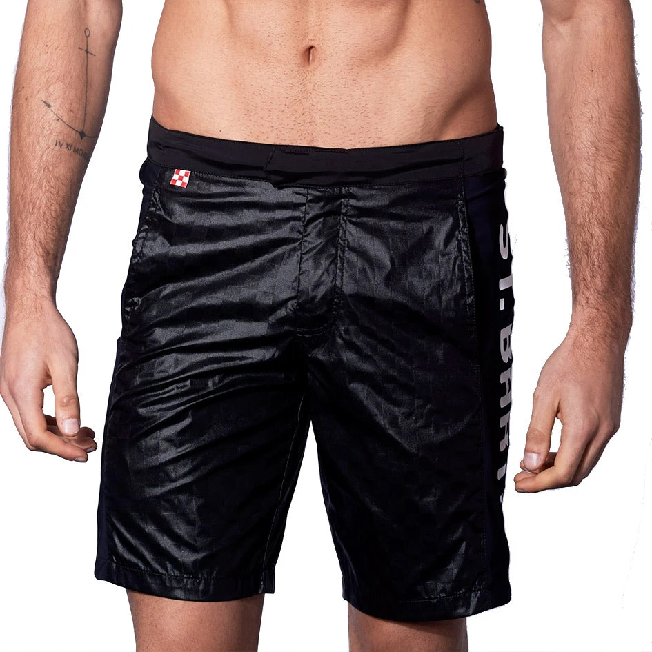 Check Swim Shorts With Contrast Lateral Band 6 Check Swim Shorts With Contrast Lateral Band - Image 4