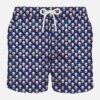 Man Light Fabric Swim Shorts With Pop Corn Print