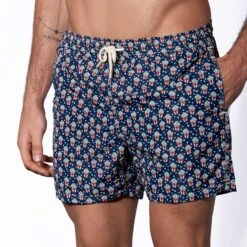 Man Light Fabric Swim Shorts With Pop Corn Print -MC2 Saint Barth Shop costume uomo popcorn