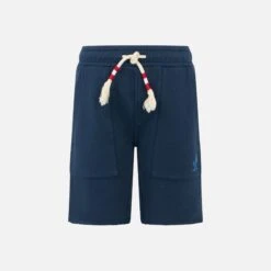 MC2 Saint Barth Boy Cotton Navy Blue Bermuda