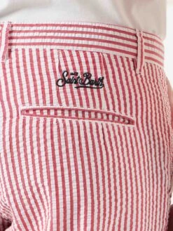Red Stripe Bermuda Short -MC2 Saint Barth Shop cotton bermuda striped man 3