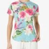 MC2 Saint Barth Woman Cotton T-shirt With Ibiscus Print -MC2 Saint Barth Shop cotton tshirt flower print 2