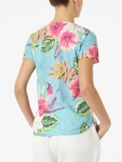 MC2 Saint Barth Woman Cotton T-shirt With Ibiscus Print 8 MC2 Saint Barth Woman Cotton T-shirt With Ibiscus Print -MC2 Saint Barth Shop cotton tshirt flower print 3