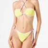 MC2 Saint Barth Woman Yellow Crinkle Bandeau Bikini | MELISSA SATTA SPECIAL EDITION -MC2 Saint Barth Shop crinkle bikini melissa satta 1