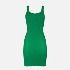 MC2 Saint Barth Green Crinkle Dress -MC2 Saint Barth Shop crinkle green dress tank 4
