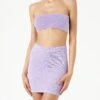 MC2 Saint Barth Woman Lilac Crinkle Mini Skirt