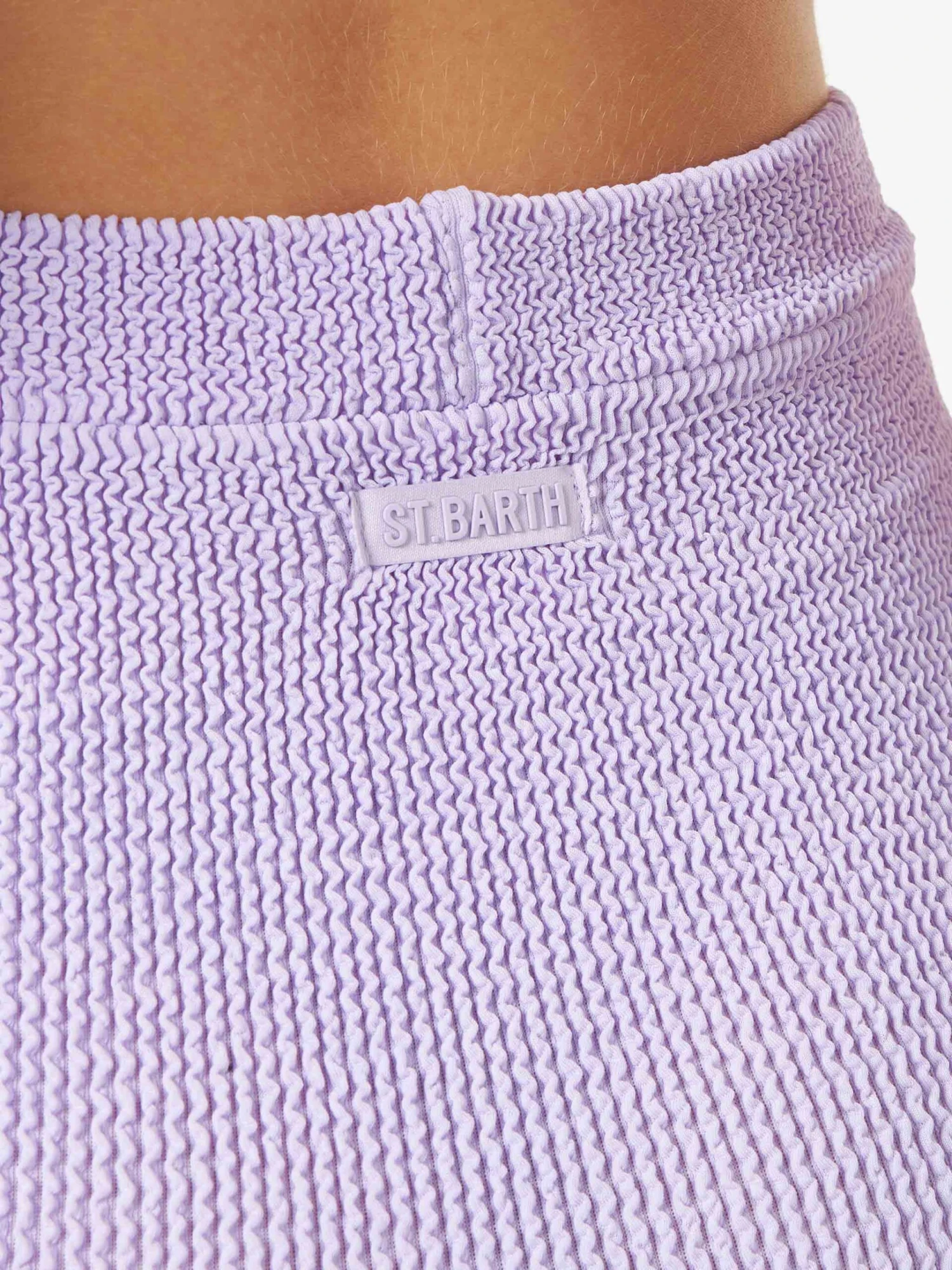 MC2 Saint Barth Woman Lilac Crinkle Mini Skirt 5 MC2 Saint Barth Woman Lilac Crinkle Mini Skirt - Image 3