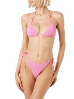 MC2 Saint Barth Woman Pink Crinkle Triangle Bikini 6 MC2 Saint Barth Woman Pink Crinkle Triangle Bikini -MC2 Saint Barth Shop crinkle pink triangle bikini 1