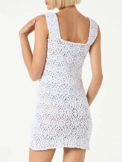 MC2 Saint Barth Woman White Crochet Dress -MC2 Saint Barth Shop crochet white dress woman2