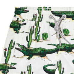 Boy Swim Shorts With Crocodile And Cactus Print 7 Boy Swim Shorts With Crocodile And Cactus Print -MC2 Saint Barth Shop crocodile cactus 4