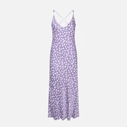 MC2 Saint Barth Woman Slip Dress Eydis With Daisy Print -MC2 Saint Barth Shop daisy print purple slip dress 4