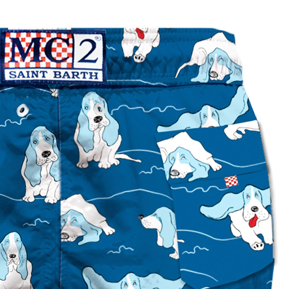 Basset Hound Man Swim Shorts 5 Basset Hound Man Swim Shorts - Image 3