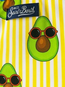 Woman Bandeau Bikini With Avocado Print -MC2 Saint Barth Shop details avocado