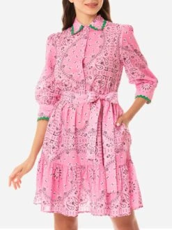 MC2 Saint Barth Bandanna Print Cotton Short Dress Daisi With Embroideries 8 MC2 Saint Barth Bandanna Print Cotton Short Dress Daisi With Embroideries -MC2 Saint Barth Shop dress bandanna pink woman3