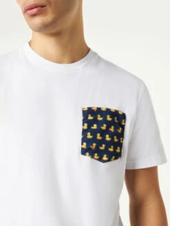 MC2 Saint Barth Man Cotton T-shirt Austin With Ducky Pocket