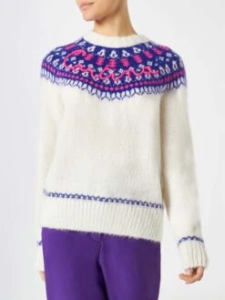 MC2 Saint Barth Woman Nordic Sweater With Cortina Embroidery