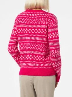 MC2 Saint Barth Woman Crewneck Soft Sweater With Fair Isle Print And Queen Of Chalet Embroidery -MC2 Saint Barth Shop fair isle embroidery sweater 3