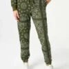 MC2 Saint Barth Woman Fleece Pants With Green Bandanna Print 2 MC2 Saint Barth Woman Fleece Pants With Green Bandanna Print -MC2 Saint Barth Shop fleece pants woman bandanna 2