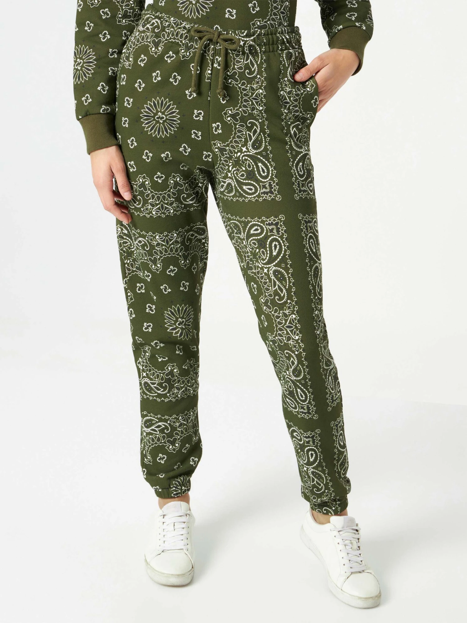 MC2 Saint Barth Woman Fleece Pants With Green Bandanna Print 3 MC2 Saint Barth Woman Fleece Pants With Green Bandanna Print