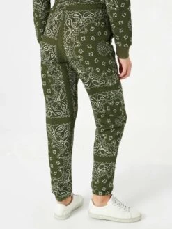 MC2 Saint Barth Woman Fleece Pants With Green Bandanna Print 9 MC2 Saint Barth Woman Fleece Pants With Green Bandanna Print -MC2 Saint Barth Shop fleece pants woman bandanna 3